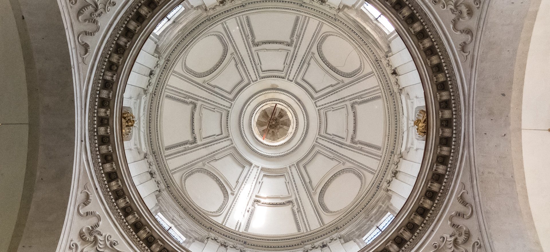 Cupola of Church of Saints Peter and Paul in Founded as a Jesuit church, the Church of Saints Peter and Paul (Kościół św. Apostołów Piotra i Pawła) was consecrated from 1597 to 1619 and consecrated in 1635. After the Jesuit order was dissolved in 1773, the church changed owners several times, one of those being the Orthodox Church. Today, it is the church of the Catholic parish of All Saints in Kraków