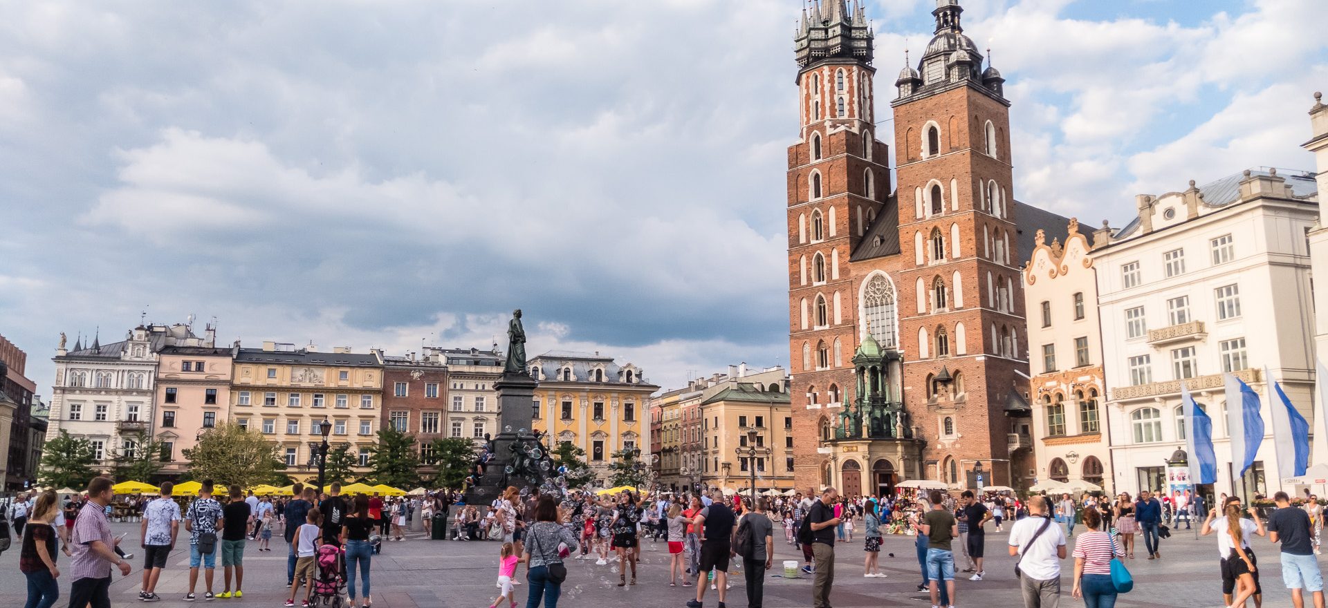St. Mary's Basilica from Mariacki Square in Krakow