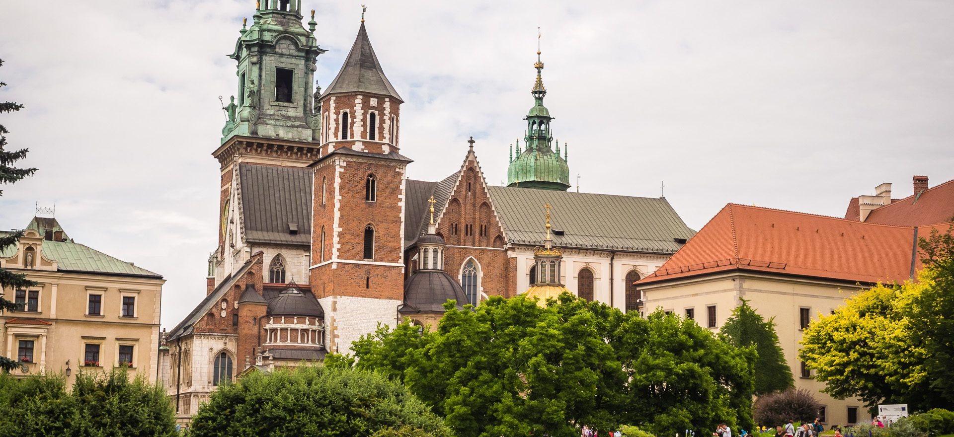 South Facade of Wawel Cathedral (Katedra Wawelska) in Krakow
