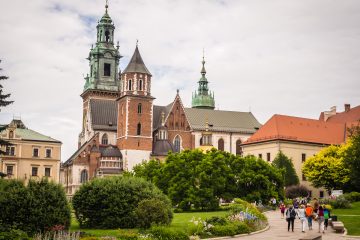 South Facade of Wawel Cathedral (Katedra Wawelska) in Krakow
