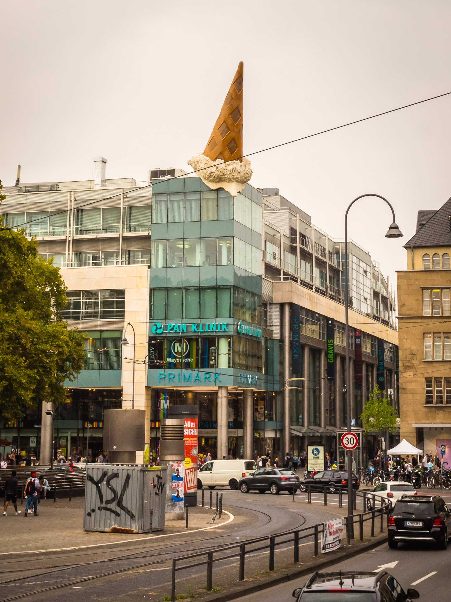 Dropped Cone on Primark Building in Neumarkt in Cologne