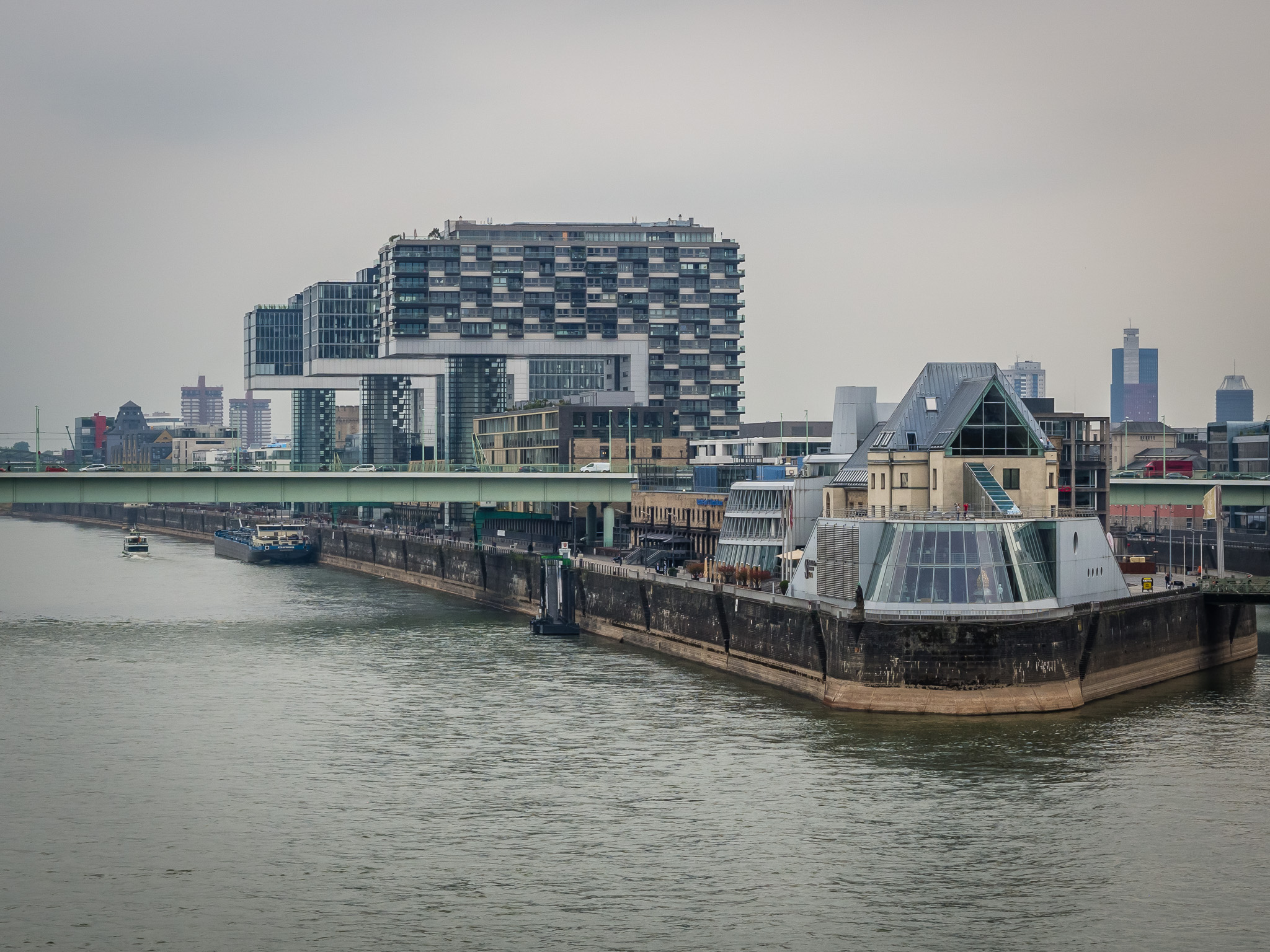Cologne Chocolate Museum (Lower Right) and Hadi Teherani "Crane"