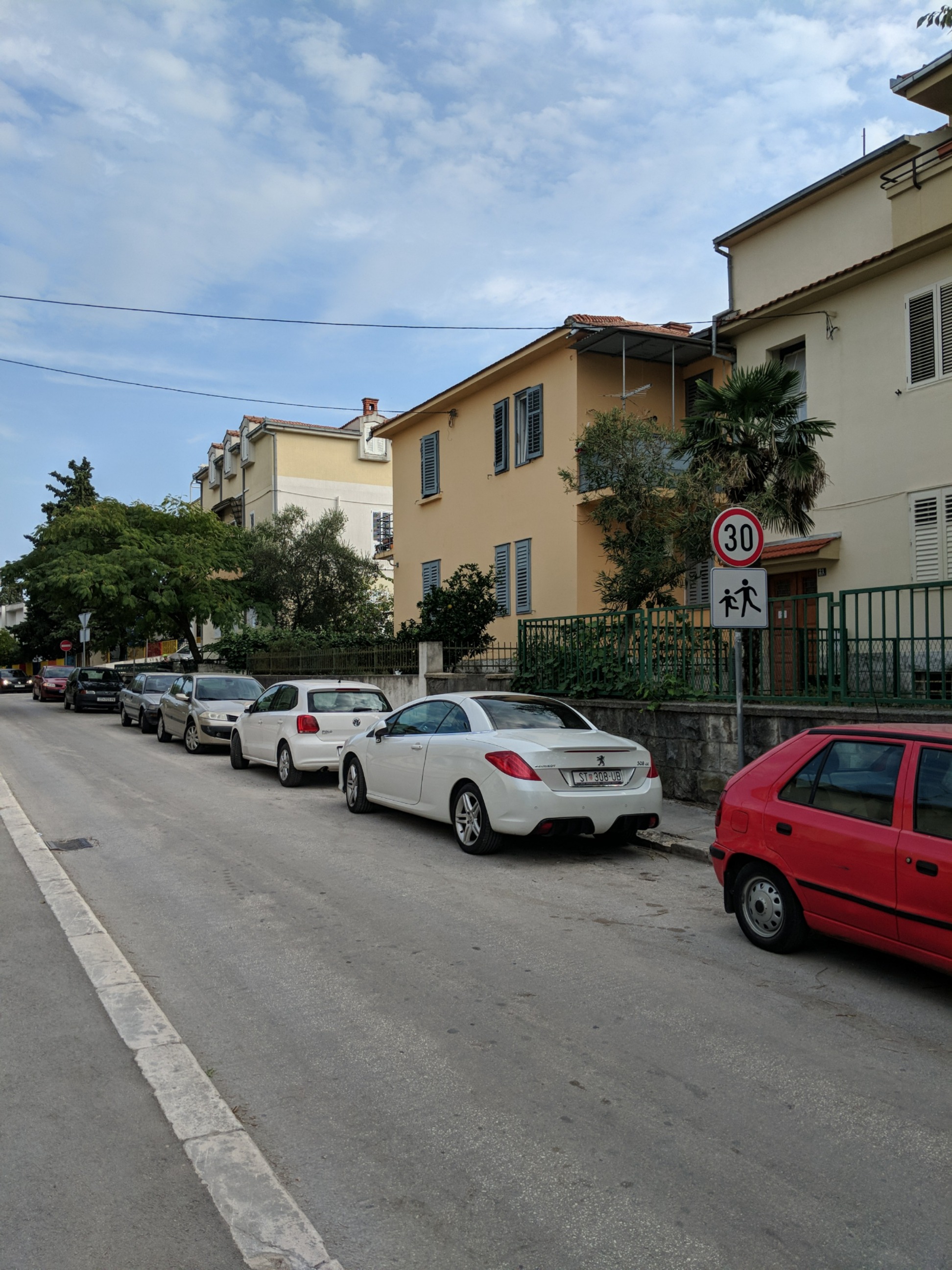 Apartment buildings on the road to Marjan Park in Split, Croatia