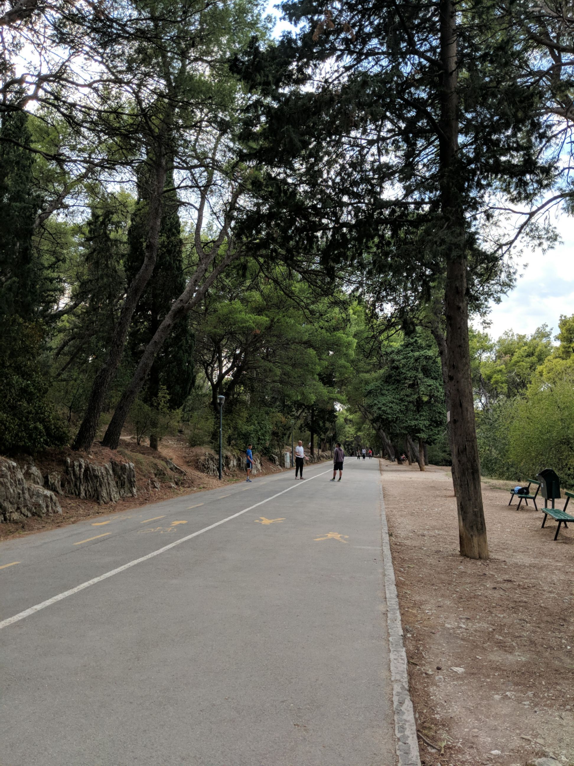 The pedestrian-only road on the northern side of Marjan Park in Split, Croatia
