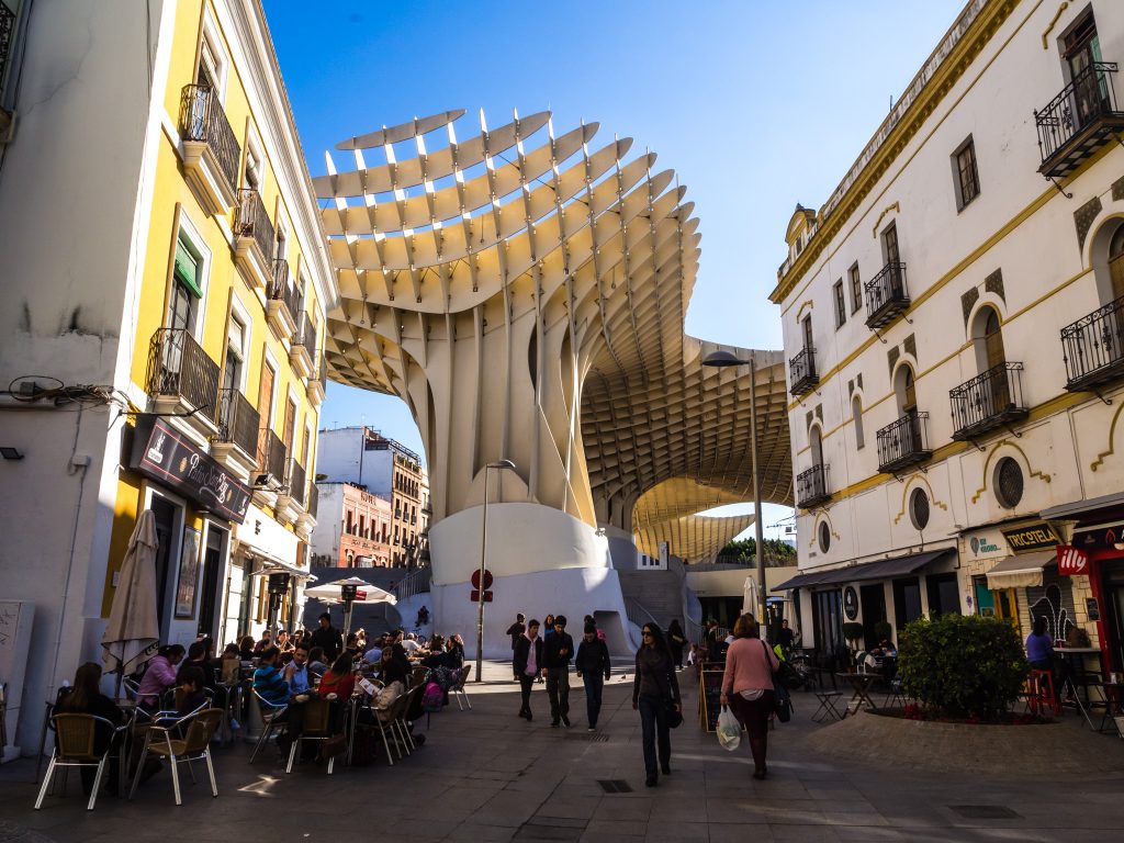 A View of Seville and the Top of Sevile's Metropol Parasol