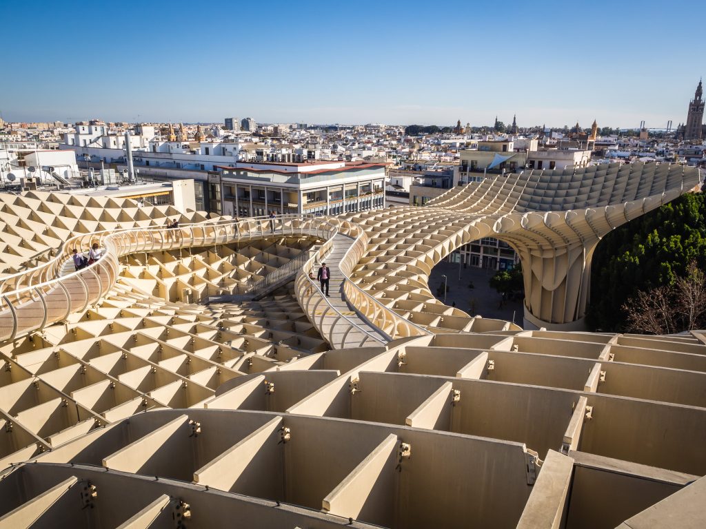 A View of Seville and the Top of Sevile's Metropol Parasol
